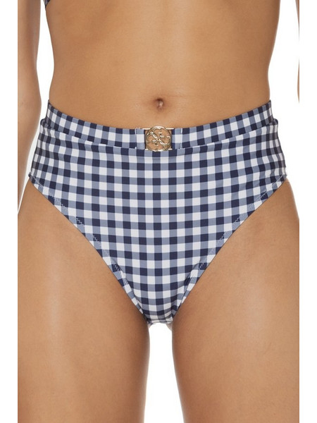 Guess Ψηλόμεσο Bikini Slip Navy Μπλε E3GO12MC04R