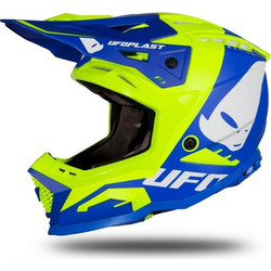 UFO Echus Blue / Neon Yellow Matt Κράνος Μηχανής Motocross 1300gr