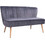 HomeMarkt Andy Διθέσιος Καναπές Βελούδινος Γκρι 128x70x77cm HM8401.01