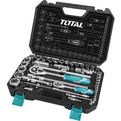TOTAL ΣΕΤ ΚΑΣΕΤΙΝΑ ΚΑΡΥΔΑΚΙΑ 1/4" & 1/2" 44ΤΕΜ (THT421441)