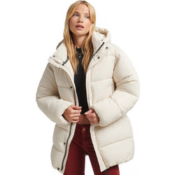 Superdry D3 Code XPD Γυναικείο Μπουφάν Χειμωνιάτικο Puffer Μακρύ Εκρού W5011263A-Y8Y