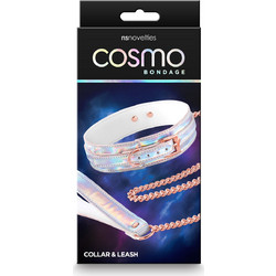 NS Novelties Cosmo Bondage Collar with Leash