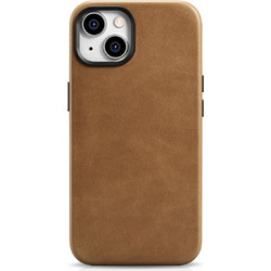 iCarer Oil Wax Premium Leather MagSafe Θήκη για iPhone 14 Plus Brown (WMI14220703-TN)