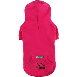 Φούτερ Σκύλου Cotton Hoodies με κουκούλα Small 25,5cm Ροζ