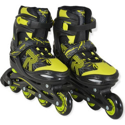 Byox Roces Jockey Inline Αυξομειούμενα Rollers Μαύρα Κίτρινα