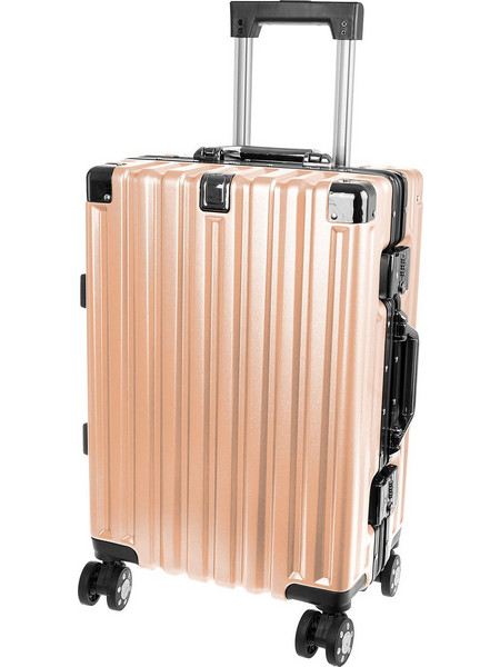 A2S Premium Vintage Βαλίτσα Καμπίνας 55x35x23cm με 4 Ρόδες Ροζ