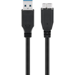 GOOBAY καλώδιο USB 3.0 σε USB 3.0 micro Τype B 95026, 1.8m, μαύρο