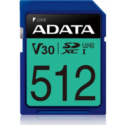 Adata Premier Pro SDXC 512GB Class 10 U3 V30 UHS-I