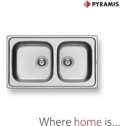 Pyramis Dorian Ένθετος Νεροχύτης Inox Αντιστρεφόμενος Σατινέ 86x50cm 107158501