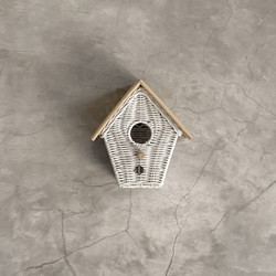 RAVENNA Σπιτάκι Πουλιών Από Φυσικό Rattan Homie White 21 x 18 x 24