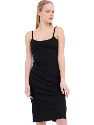 Funky Buddha Mini Καλοκαιρινό Καθημερινό Φόρεμα Μαύρο FBL005-100-13