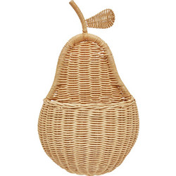 Καλάθι Αποθήκευσης Τοίχου Pear Ρατάν Μπεζ H49 x L31 x W16 cm OYOY