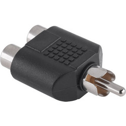 DM-0305 . Μετατροπέας RCA σε 2xRCA M/F ασημί