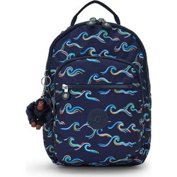 Kipling Seoul Fun Ocean Σχολική Τσάντα Πλάτης Γυμνασίου - Λυκείου Μπλε I5357-W92
