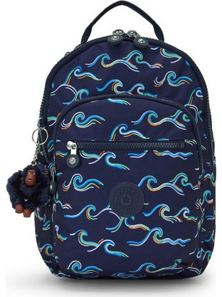 Kipling Seoul Fun Ocean Σχολική Τσάντα Πλάτης Γυμνασίου - Λυκείου Μπλε I5357-W92