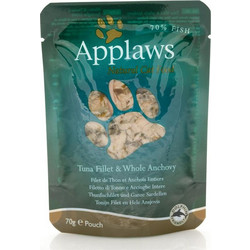 Applaws Adult Fillets with Tuna, Anchovy & Seaweed in Broth 70gr