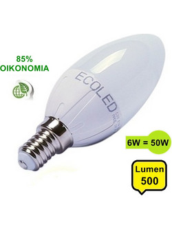 Λάμπα E14 LED 6W 480 lum Θερμό Φώς