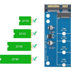 Powertech SATA 22-pin to M.2 SSD 2230/2242/2260/2280