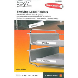 Αυτοκόλλητες Θήκες 3L Shelving Labels 20x150mm 7520
