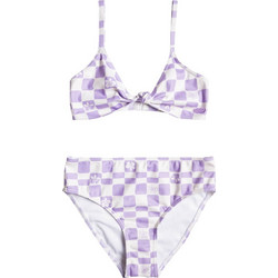 Roxy Παιδικό Μαγιό Bikini Set για Κορίτσι Λευκό Μωβ ERGX203483-XMMW