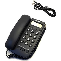 KX-T078CID Ενσύρματο Τηλέφωνο με Ανοιχτή Ακρόαση για Ηλικιωμένους Μαύρο