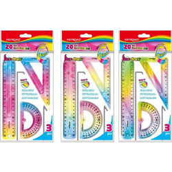 Σετ Γεωμετρίας Keyroad Flexy 20cm Rainbow Πολύχρωμα