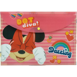 Φάκελος με Κουμπί Gim Minnie για Χαρτί A4 23x33cm Πολύχρωμος 340-37580
