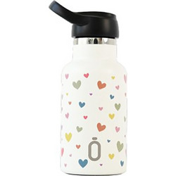Runbott Sport Corazones Nata Παιδικό Μπουκάλι Θερμός Ανοξείδωτο BPA Free Λευκό 350ml