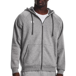 Under Armour Ανδρική Ζακέτα Fleece με Κουκούλα και Φερμουάρ Γκρι 1379767-025