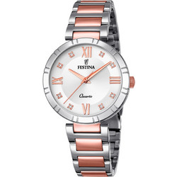 Festina Modemoiselle Γυναικείο Ρολόι με Ασημί Ροζ Χρυσό Μεταλλικό Μπρασελέ F16937/D