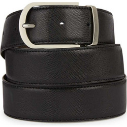 GEOX ΑΝΔΡΙΚΗ ΖΩΝΗ ΔΕΡΜΑΤΙΝΗ U36K5B 08547 C9B6T (35MM) ΔΙΠΛΗΣ ΟΨΕΩΣ ΜΑΥΡΟ/ΚΑΦΕ
