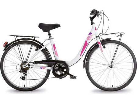 Dino Bikes Summertime Venere Γυναικείο Ποδήλατο Πόλης 26" με 6 Ταχύτητες Λευκό
