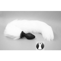 Kinksters Anal Plug Tail Plugs με Δόνηση Τηλεχειριστήριο White