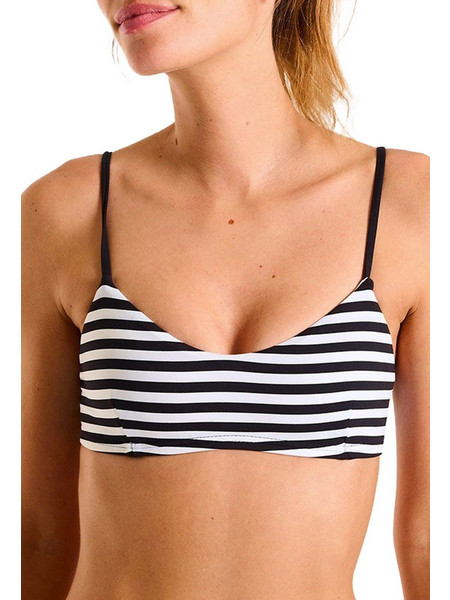 Banana Moon Bikini Top Μπουστάκι Μαύρο Λευκό WARO-BLACKSTRIP-LFP01