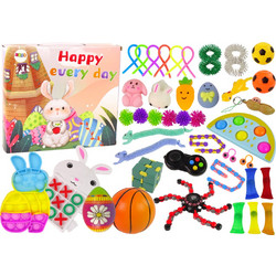 Easter Fidget Toys Pop It Squishy Anti-stress 41 Piece Toy Set
