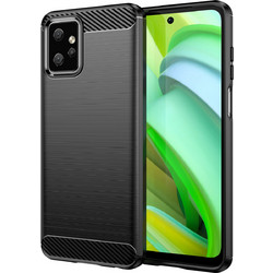 Hurtel Carbon Case Back Cover Θήκη Μαύρη (Motorola Moto G Power 2023)