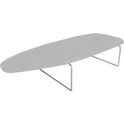 Σιδερώστρα Ατμού ΜΙΝΙ Μεταλλική 75x34x15cm Διάμετρος Σκελετού O6mm 1.6kg Επιτραπέζια Silver