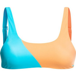 Roxy Colorblock Party Bikini Top Μπουστάκι Πορτοκαλί Τιρκουάζ ERJX304952
