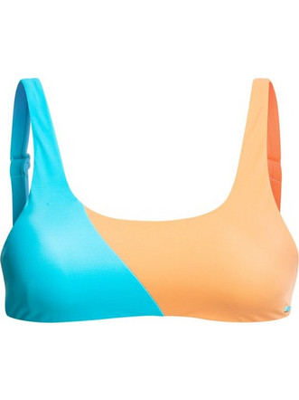 Roxy Colorblock Party Bikini Top Μπουστάκι Πορτοκαλί Τιρκουάζ ERJX304952