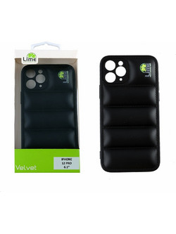 Lime Θηκη Iphone 12 Pro 6.1'' Bumpy Puffer Tpu Full Camera Protection BLACK