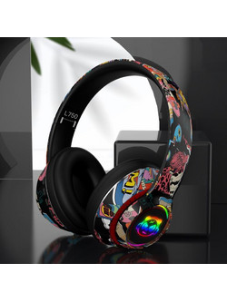 Graffiti ΑΚΖ-250 Ασύρματα Bluetooth Παιδικά Ακουστικά On Ear Μαύρα