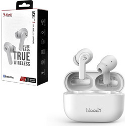 Bloody M-30 Ακουστικά Bluetooth In Ear Ανθεκτικά στο Νερό White