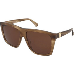Max Mara MM0021 56E Γυναικεία Γυαλιά Ηλίου Τετράγωνα Κοκάλινα Καφέ με Καφέ Polarized Φακό