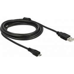 Delock USB 2.0 Cable Type-A male to USB- micro B male 3m 82336