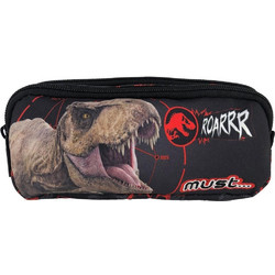 Must Jurassic T-Rex Roarrr Κασετίνα με 2 Θήκες Μαύρη 570926
