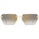 Dsquared2 D20102S RHL/FQ Γυναικεία Γυαλιά Ηλίου Τετράγωνα Μεταλλικά Χρυσά με Μαύρο Polarized Φακό