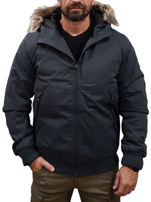 Emerson Ribbed Ανδρικό Μπουφάν Χειμωνιάτικο Softshell Ανθρακί 222.EM11.65