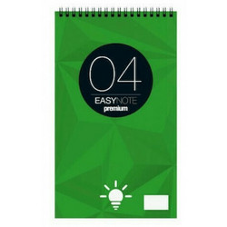 Μπλοκ σημειώσεων Easy Note - Νο.4 (11,5 x 19,5cm) - Σπιράλ - Ριγέ - 50 φύλλα 19785