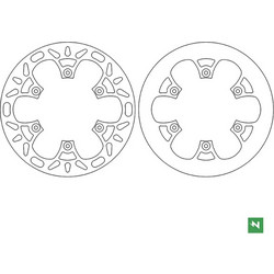 ΔΙΣΚΟΠΛΑΚΕΣ ΠΙΣΩ YAMAHA WRF 450 03'-18' / YZF 450 05'-18' / YZ 250 03'-14' / YZ 125 02'-14' NEWFREN