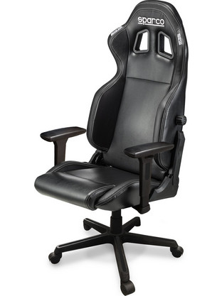 Sparco R100 Καρέκλα Gaming Δερματίνης με Ρυθμιζόμενα Μπράτσα Μαύρη